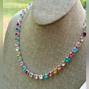 Multicolor Swarovski Elements Crystal Necklace